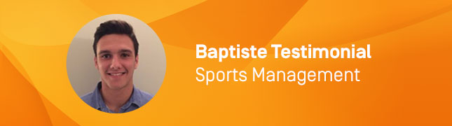 Sports Management Baptiste testimonial Blog